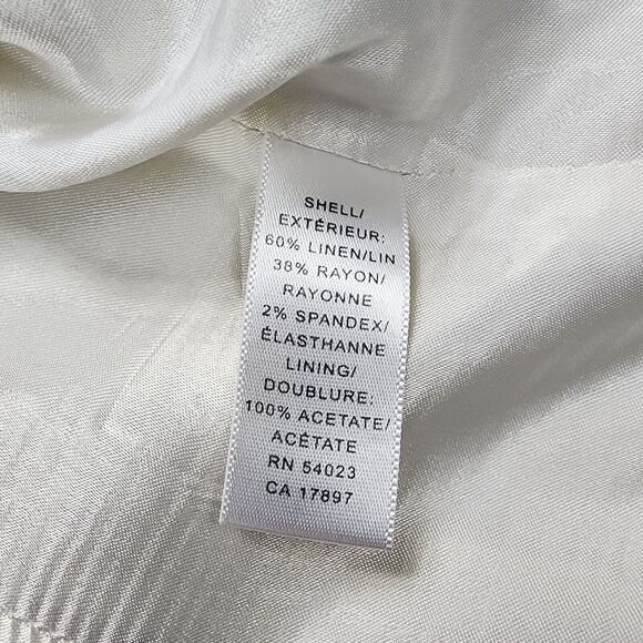 Banana Republic Blazer Womens 6 Beige Linen Stretch Blend Casual Y2K Career Coat - Picture 16 of 16